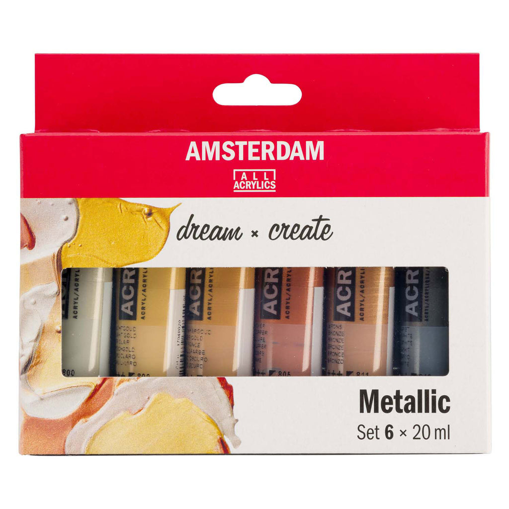 Amsterdam - Amsterdam standard series acrylverf metallic set 20ml 6dlg.