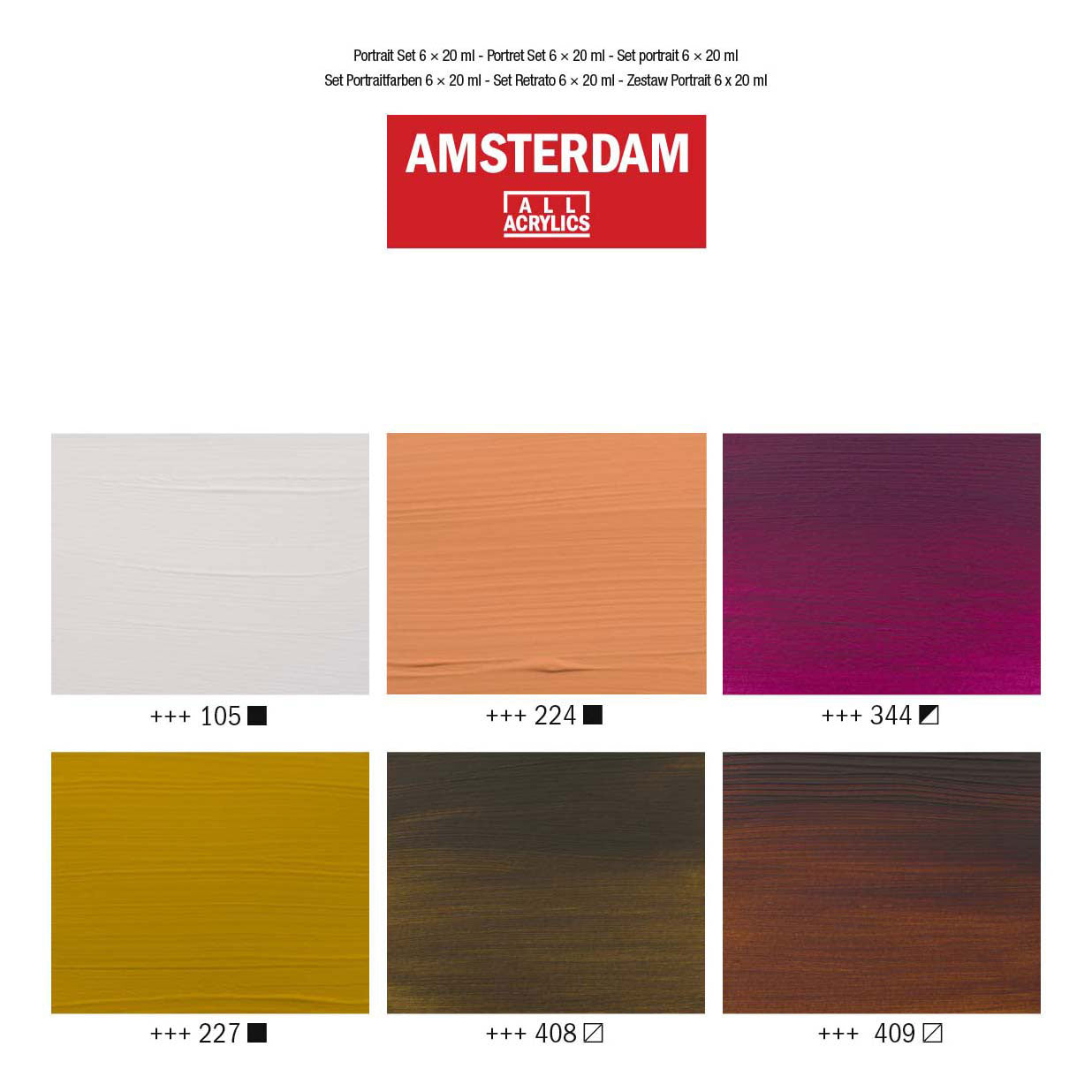 Amsterdam - Amsterdam standard series acrylverf portret set 20ml 6dlg.
