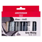Amsterdam - Amsterdam standard series acrylverf grijstinten set 20ml 6dlg.