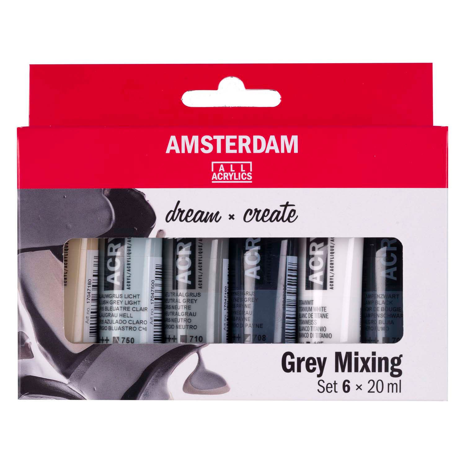 Amsterdam - Amsterdam standard series acrylverf grijstinten set 20ml 6dlg.