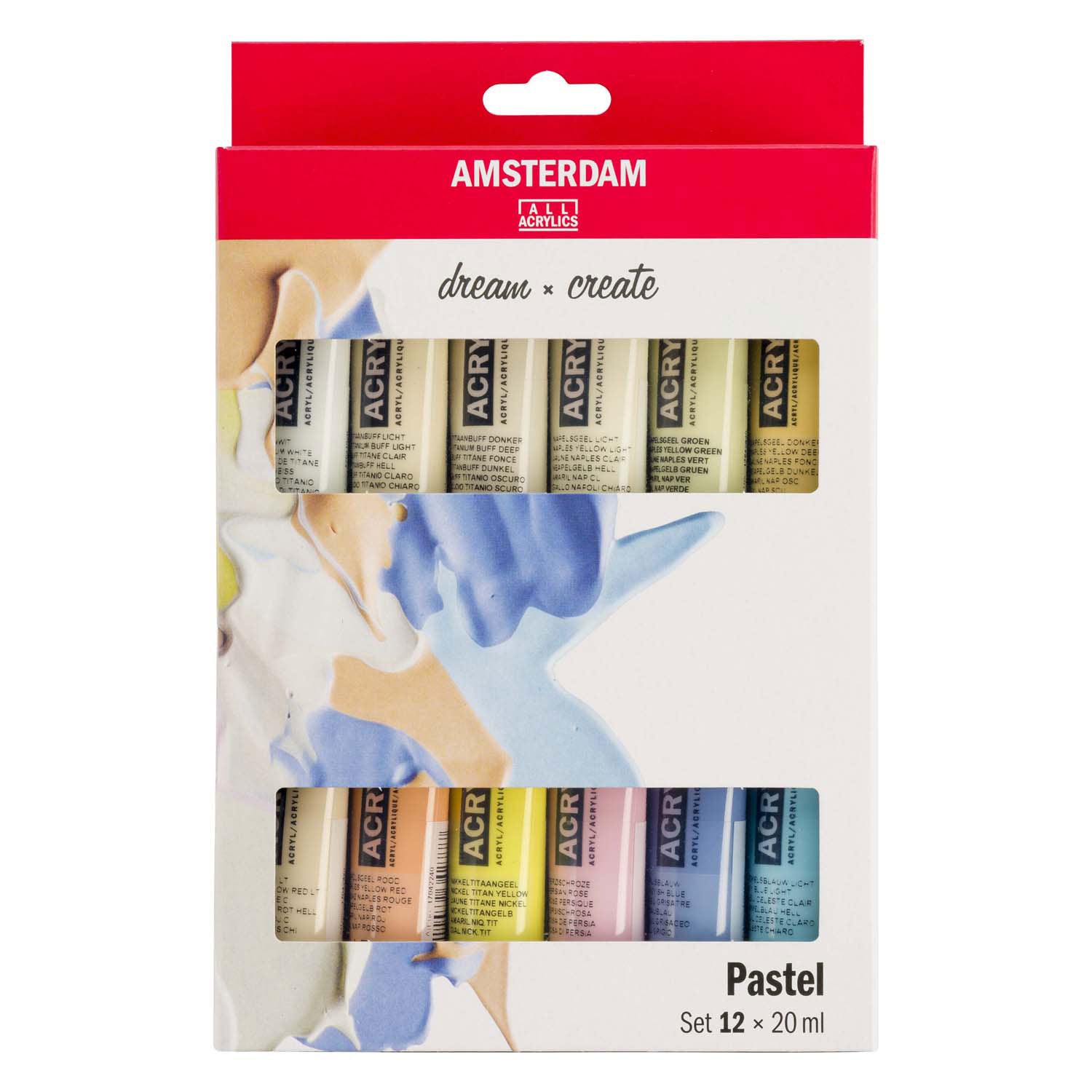 Amsterdam all acrylics amsterdam • standard series acrylic paint pastel set 12x20ml