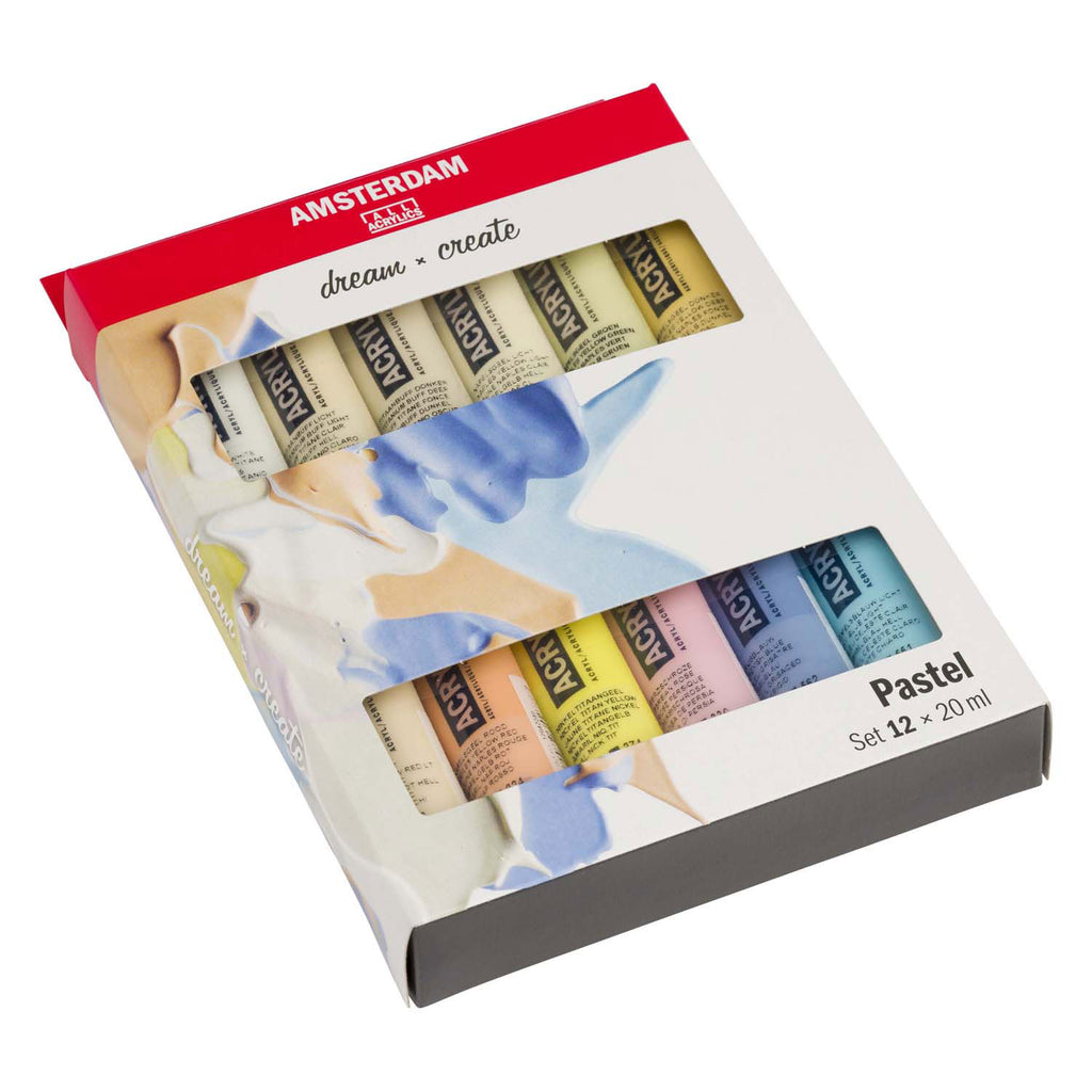 Amsterdam all acrylics amsterdam • standard series acrylic paint pastel set 12x20ml