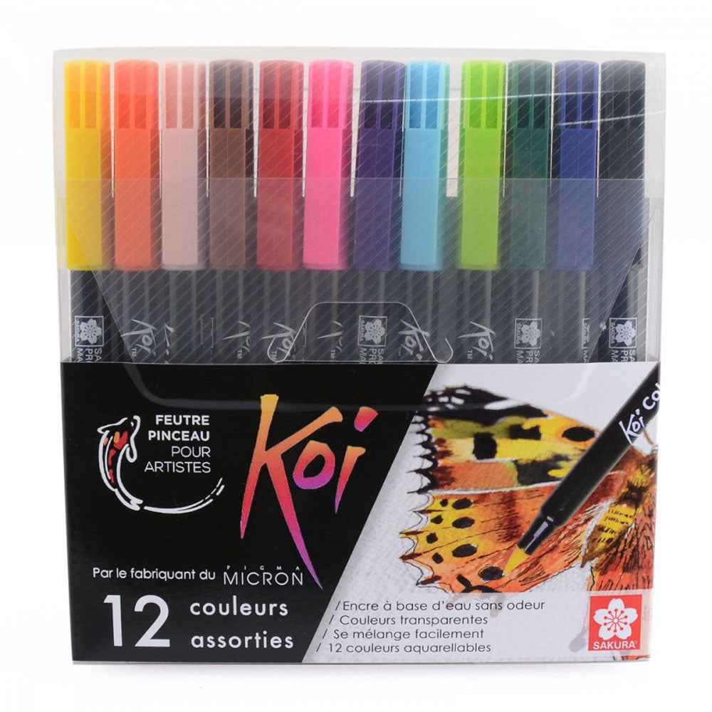 Sakura - Sakura koi color brush penseelstiften set 12dlg.