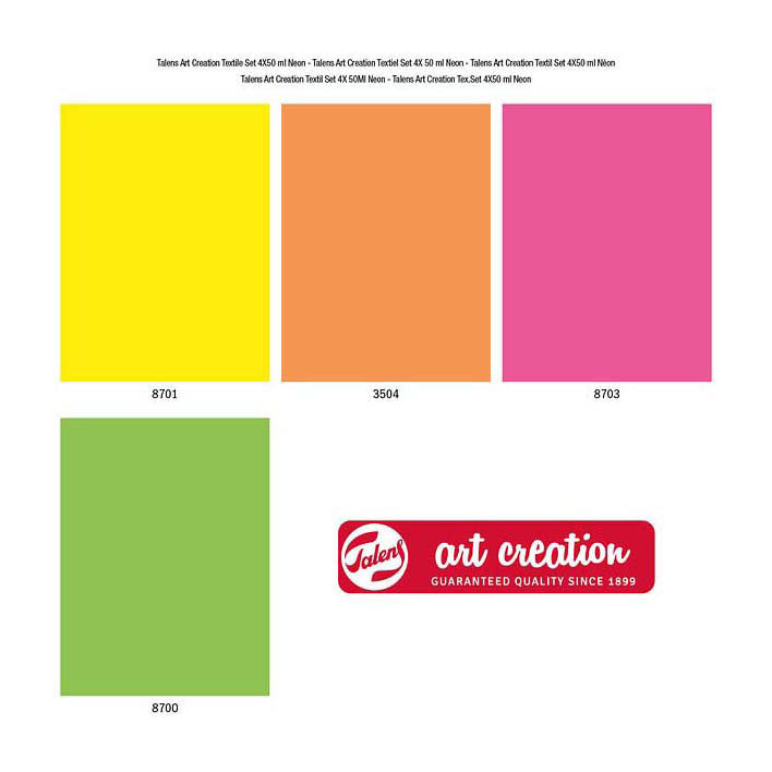 Talens - Talens art creation textielverf neon 4x50ml