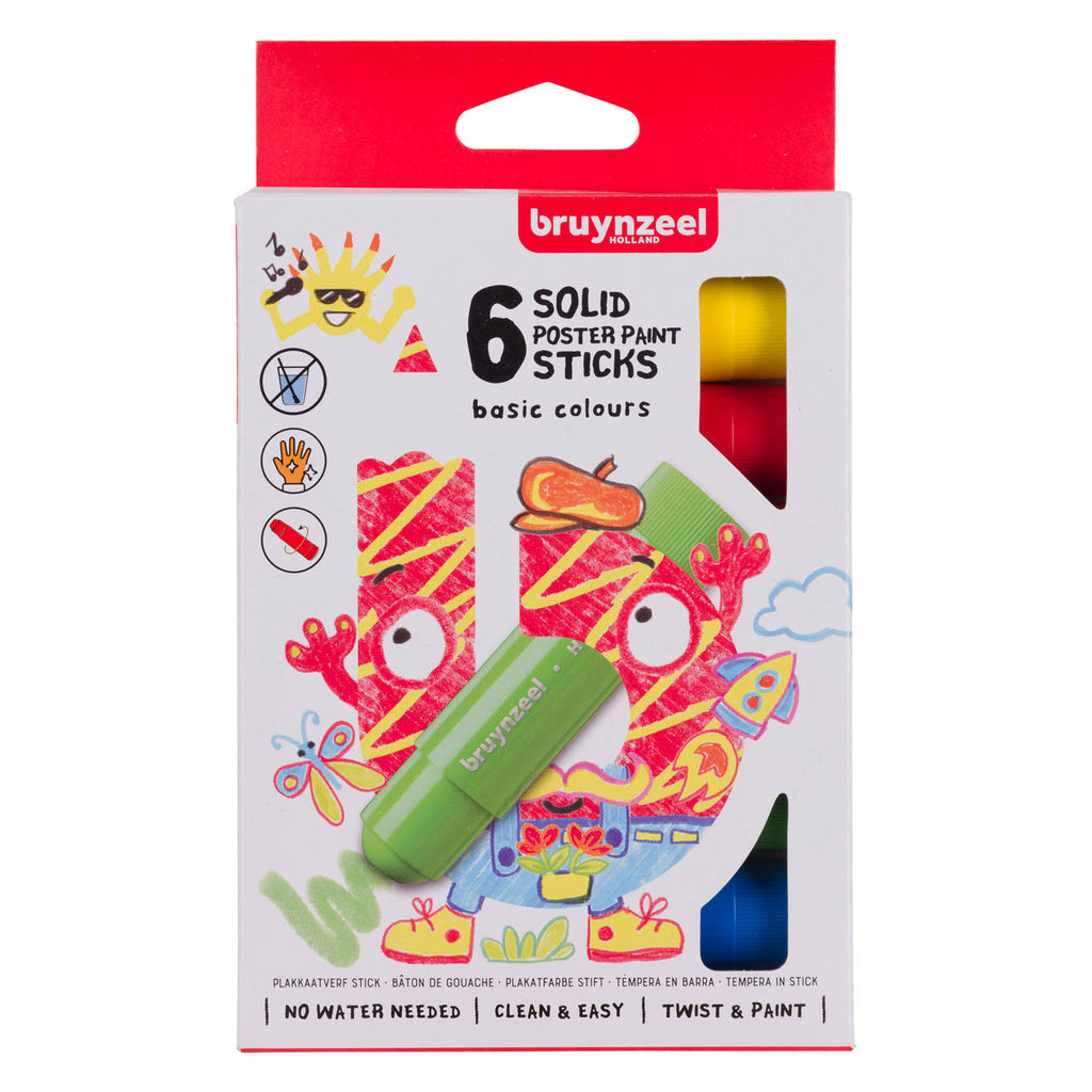 Bruynzeel plakkaatverf sticks basis, 6st.