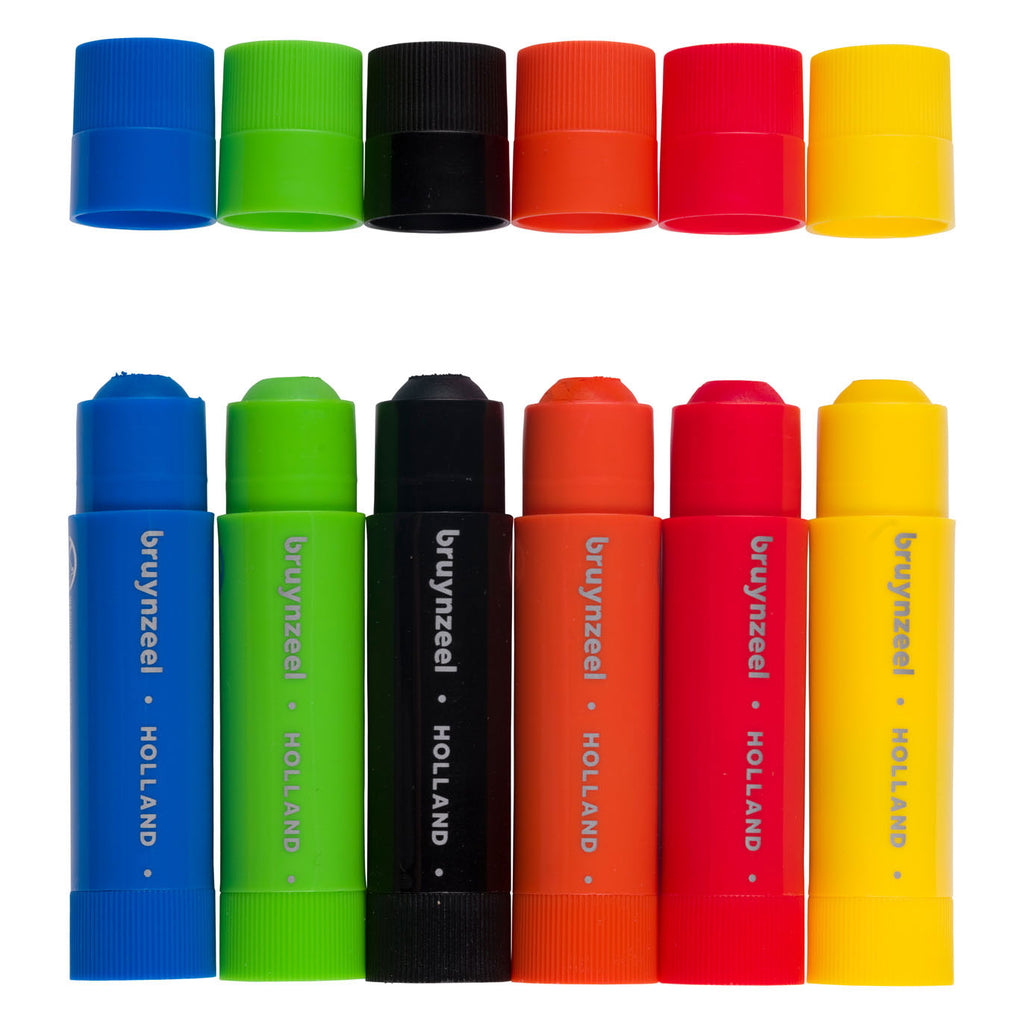 Bruynzeel - Verfstiften 6 stuks basic kleuren | 6 stuks