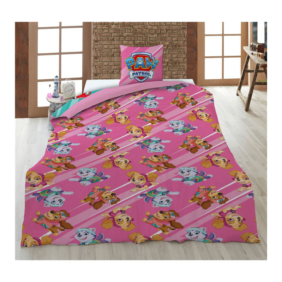 Paw Patrol - Paw Patrol roze dekbedovertrek 140x200cm