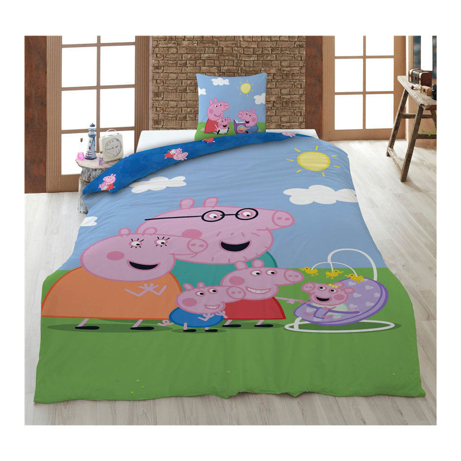 Peppa Pig - Peppa Pig dekbedovertrek family - 140 x 200 cm