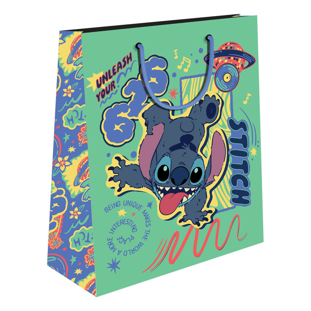 - Stitch Papieren Cadeautas 18x11x23 cm