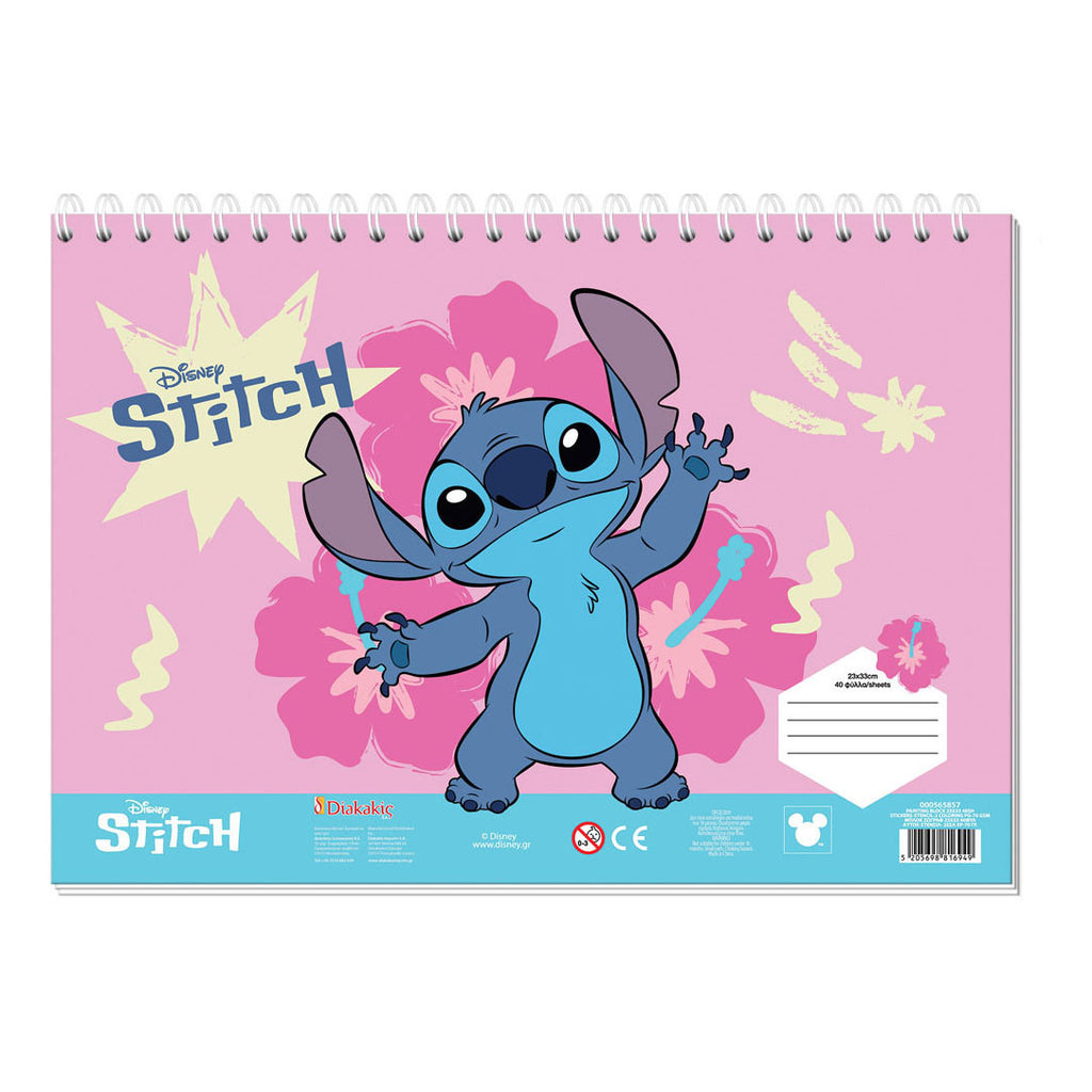 - Tekenblok 23x33 cm 40 Vel met Stickers Sjabloon en 2 Kleurplaten