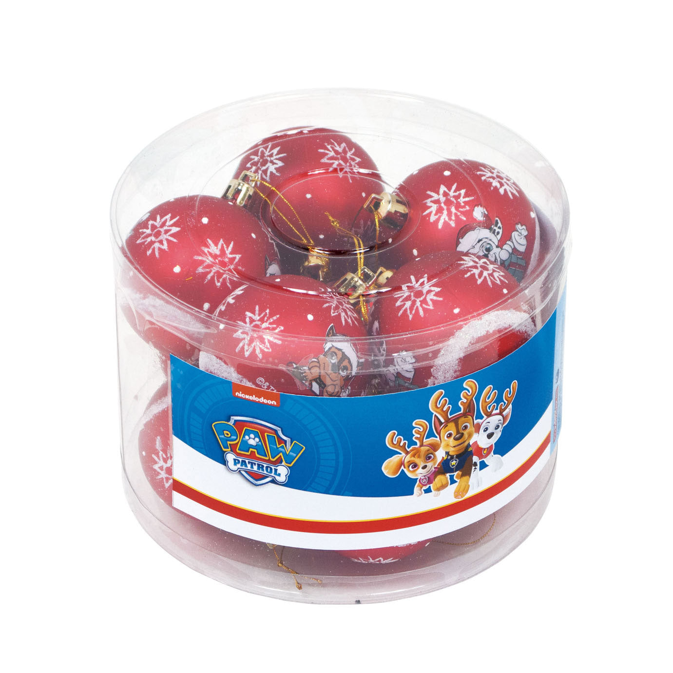 Paw Patrol - Paw Patrol Kinder kerstballen rood 10 stuks
