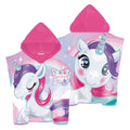 Handdoek poncho eenhoorn