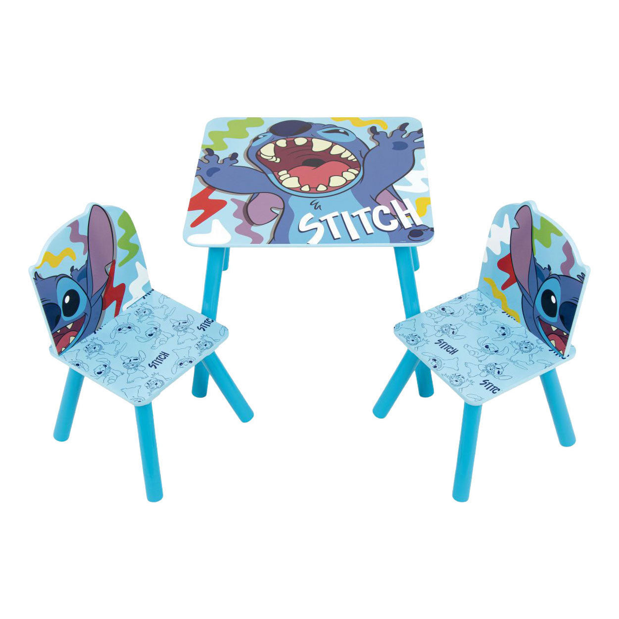 - Set Houten Tafel met Twee Stoelen Stitch