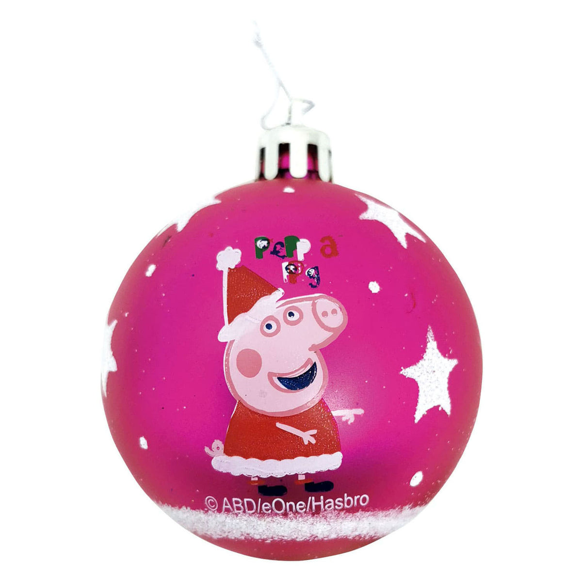 Peppa Pig - Peppa Pig Kerstballen 8cm fuchsia - 6 stuks