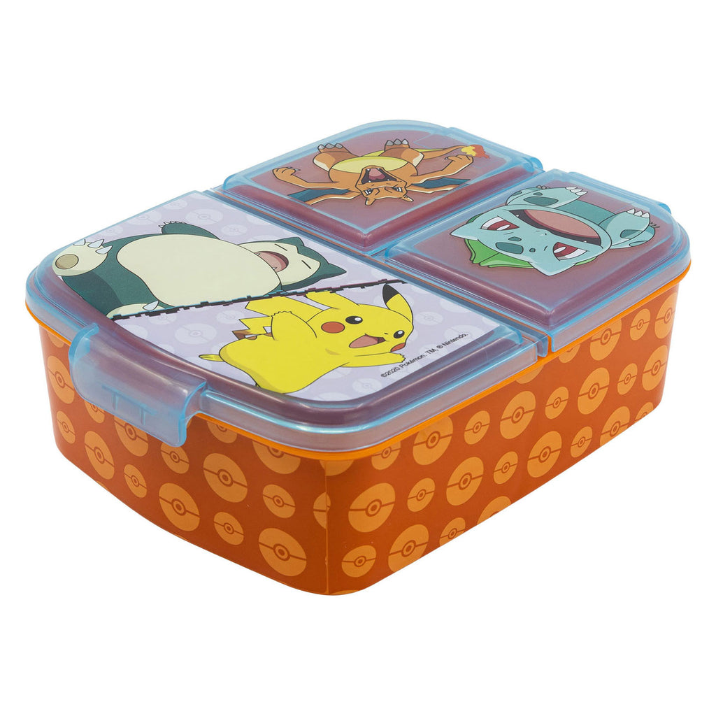 Pokémon broodtrommel met 3 vakken