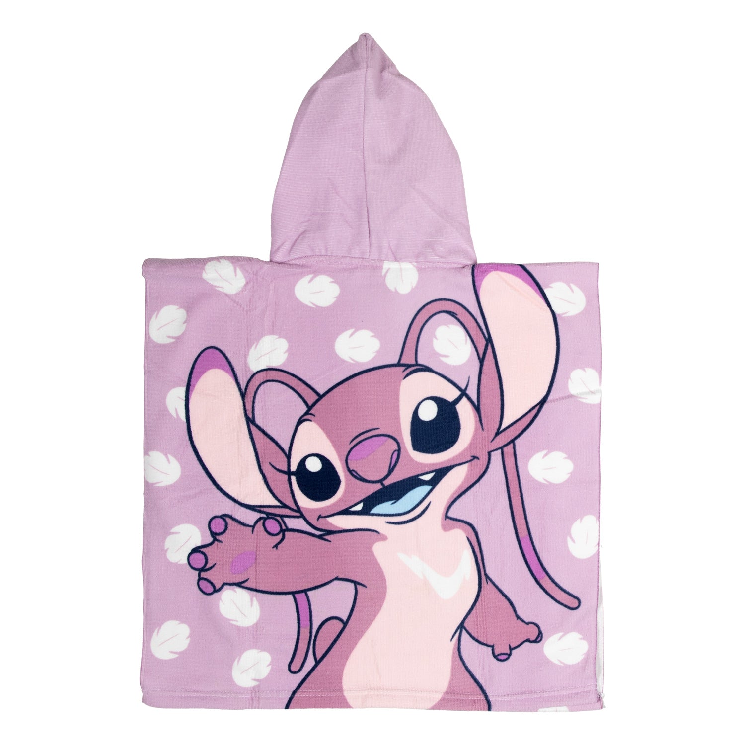 Puch handdoek poncho stitch lila 55x110cm