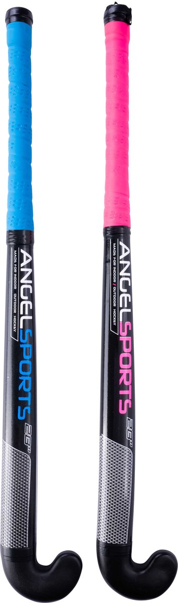 Angel sports hockeyset roze en blauw 28''