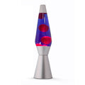 I-total lavalamp - lava lamp - sfeerlamp - 40x11 cm - glas aluminium - 30w - paars met roze lava - zilvergrijs - xl2343