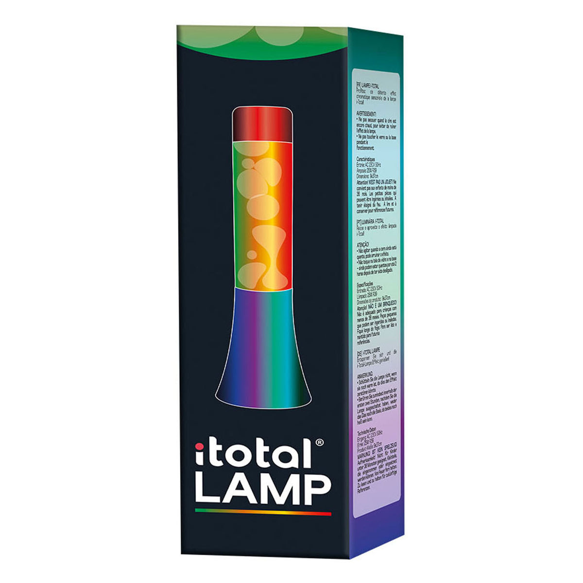 Itotal lavalamp rainbow, 30cm