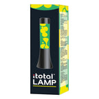 I-Total - I-Total lavalamp - lava lamp - sfeerlamp - 30x9 cm - glas/aluminium - 25w - groen met witte lava - zwart - xl2458