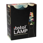 I-total lavalamp - lava lamp - sfeerlamp - 40x11 cm - glas aluminium - 30w - transparant met gekleurde lava - zwart - xl2340