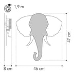 Van Tjalle En Jasper - Van Tjalle En Jasper - olifant wandlamp - hout