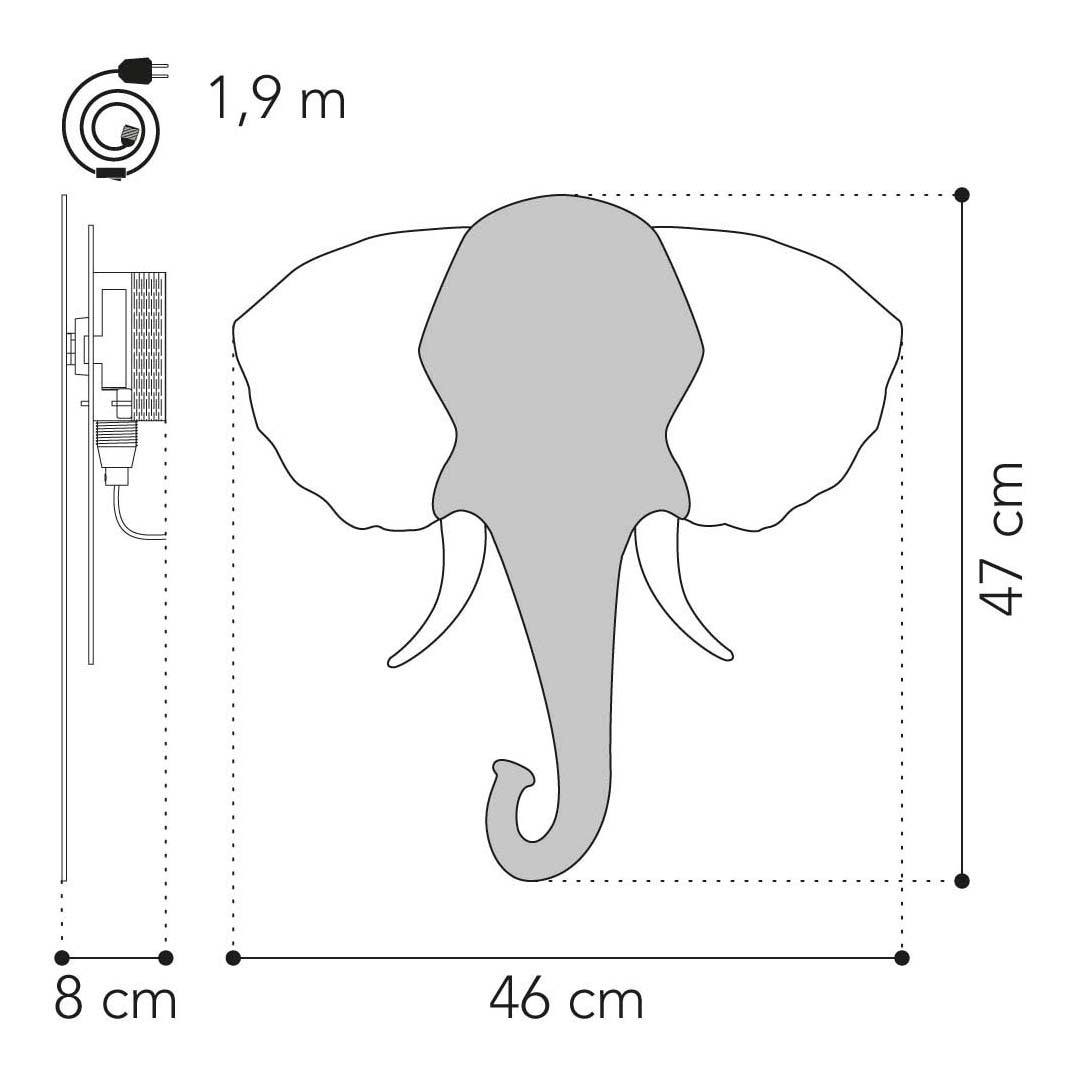 Van Tjalle En Jasper - Van Tjalle En Jasper - olifant wandlamp - hout