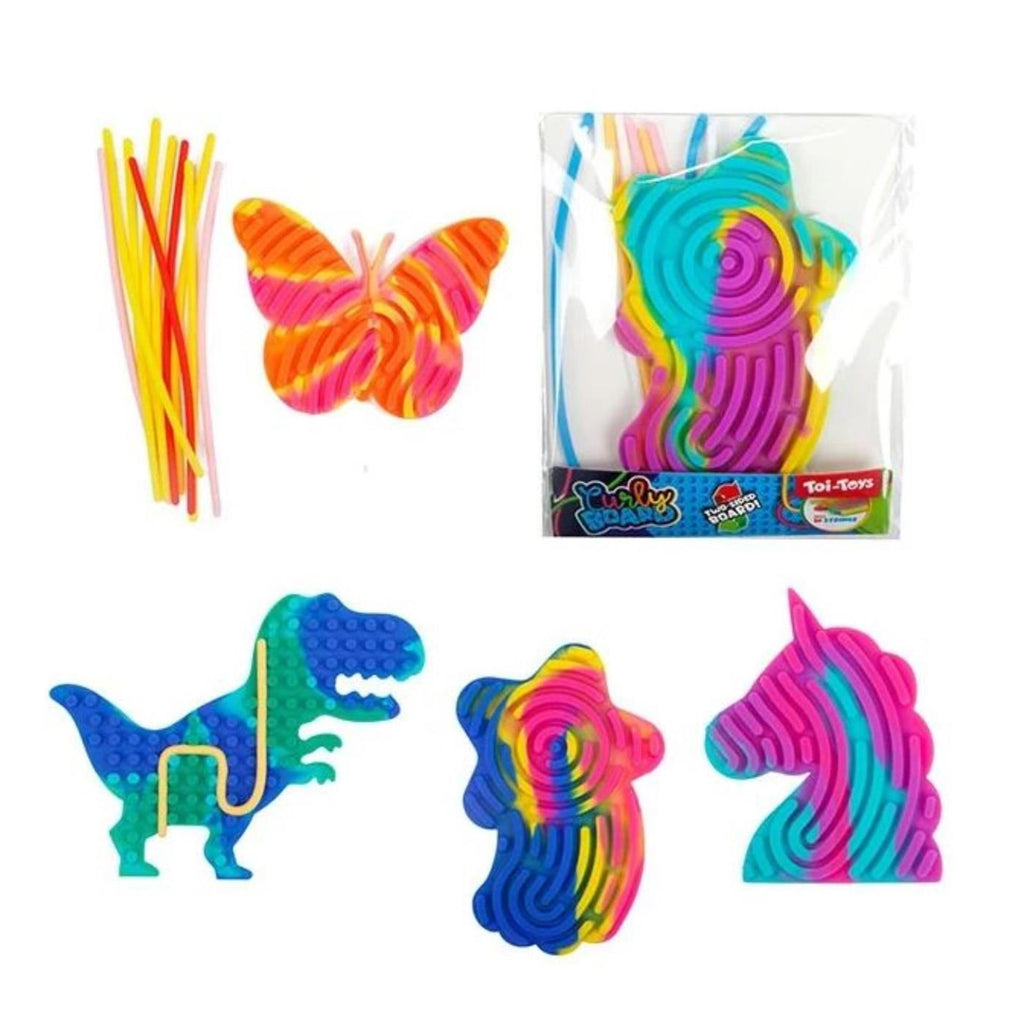 Toi-Toys - Toi-Toys Toi toys fun figurenplaat curly board mini met 10x sliert