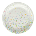 Papieren feest borden 18cm, 10st.