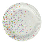 Papieren feest borden 23cm, 10st.