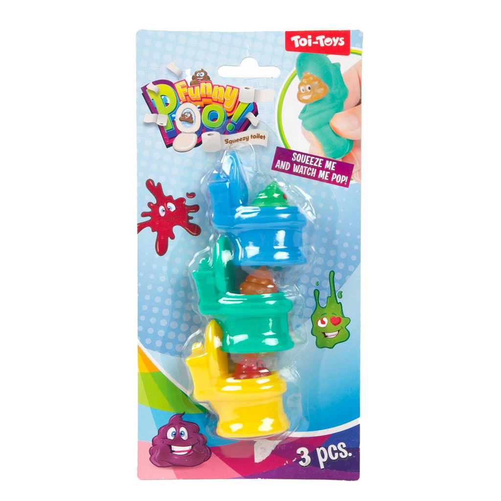 Toi-Toys - Toi-Toys knijptoilet glitter drol 3st