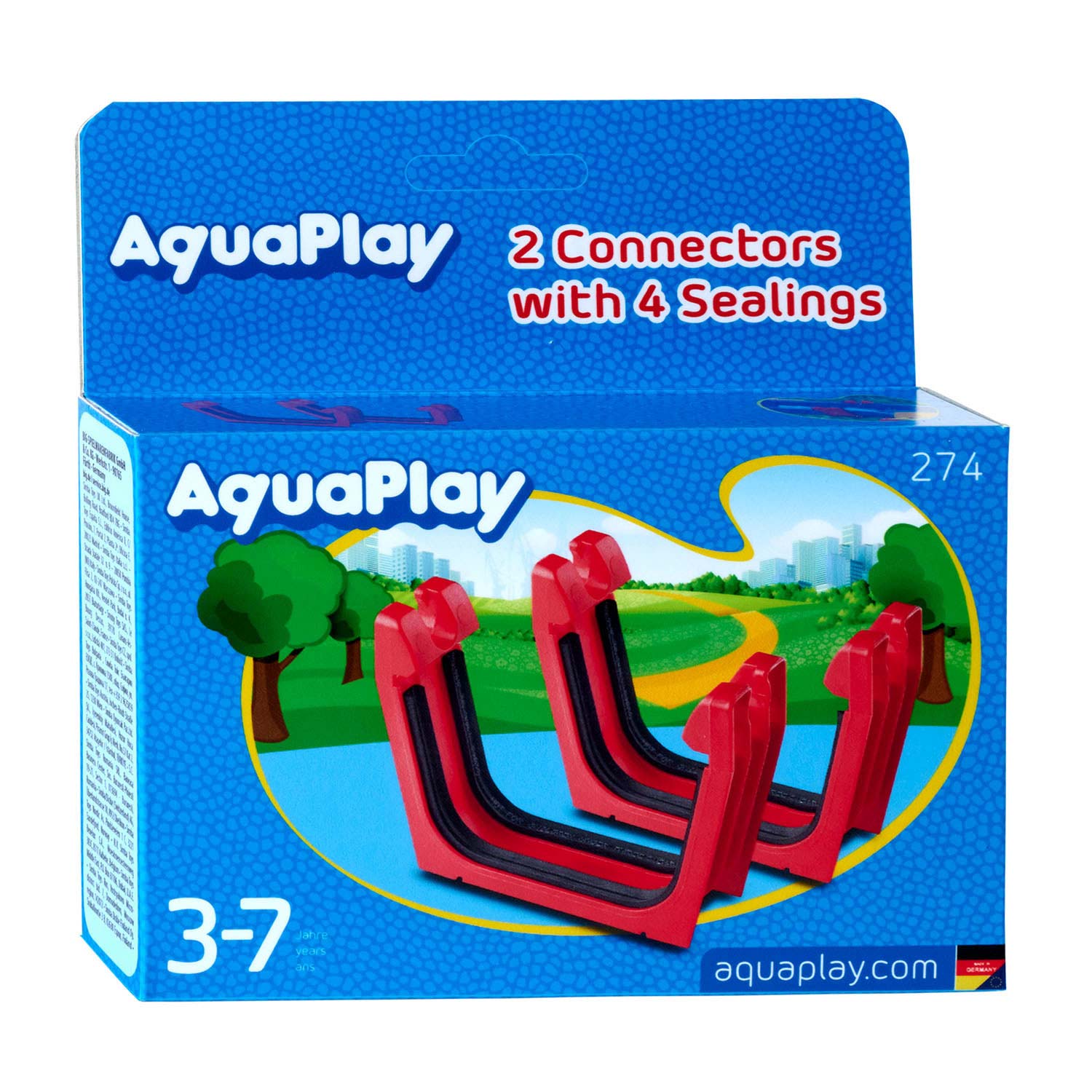 Aquaplay - Aquaplay 274 - verbindingsstuk + rubberen afsluitingen 2st.