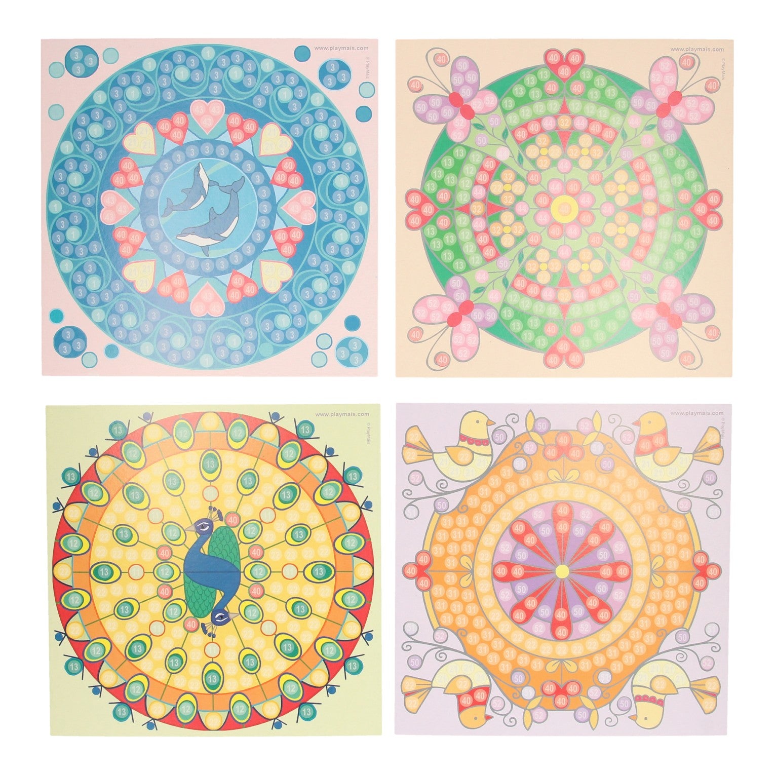 Playmais mosaic kaarten versieren trendy mandala