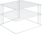 Metaltex silos space bordenrek 2 etages 25x25x19 cm wit