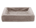 Bia - fleece hoes hondenmand taupe
