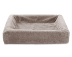 Bia - fleece hoes hondenmand taupe