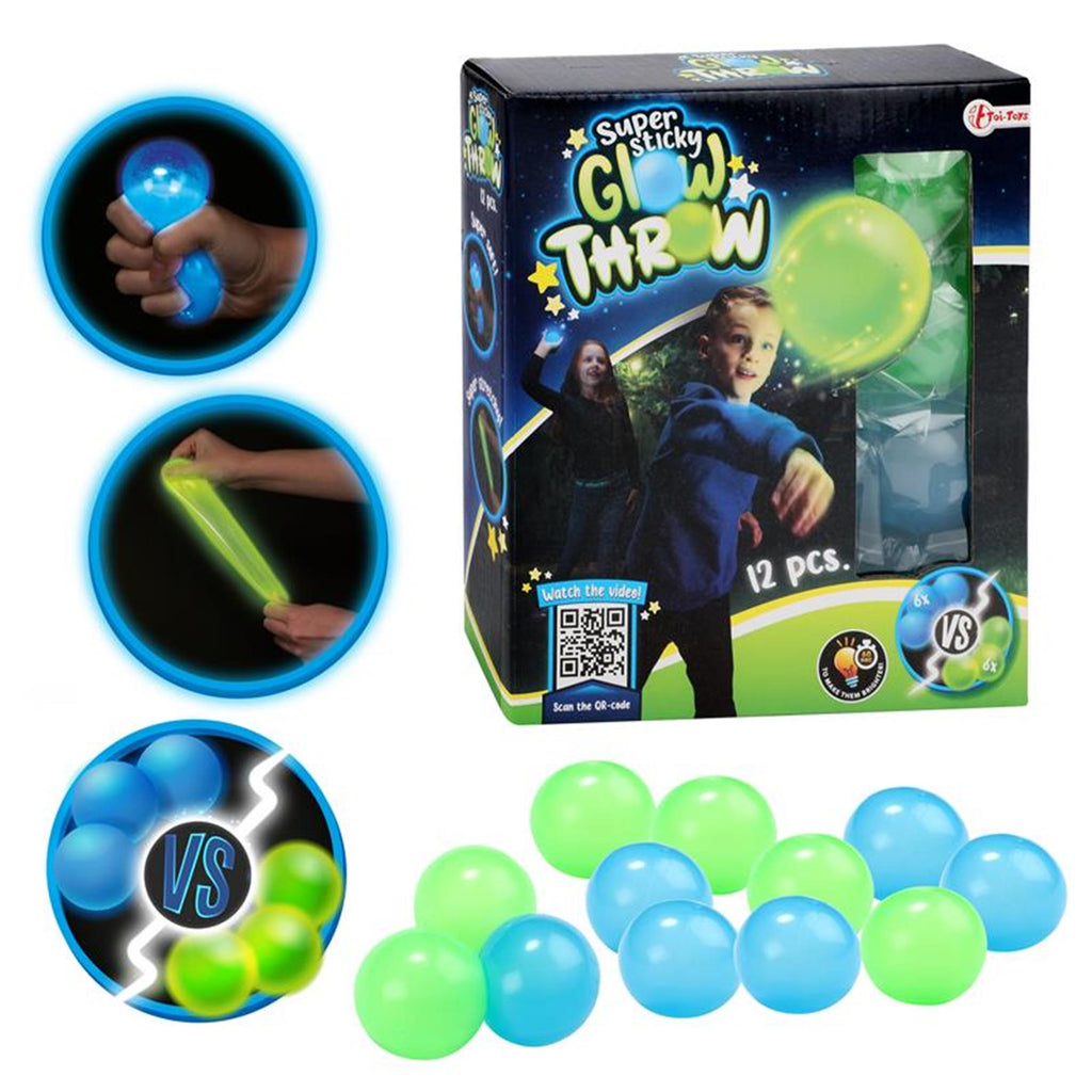 Toi-toys toi toys 12 glow in the dark ballen