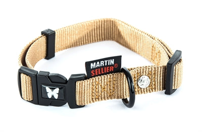 Martin - halsband verstelbaar nylon beige
