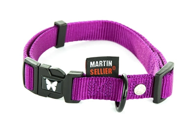 Martin - halsband verstelbaar nylon paars