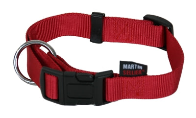Martin - halsband basic nylon rood