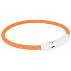 Trixie - lichtgevende halsband hond flash usb tpu / nylon oranje