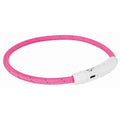 Trixie - lichtgevende halsband hond flash usb tpu / nylon roze