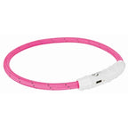 Trixie - lichtgevende halsband hond flash usb tpu / nylon roze