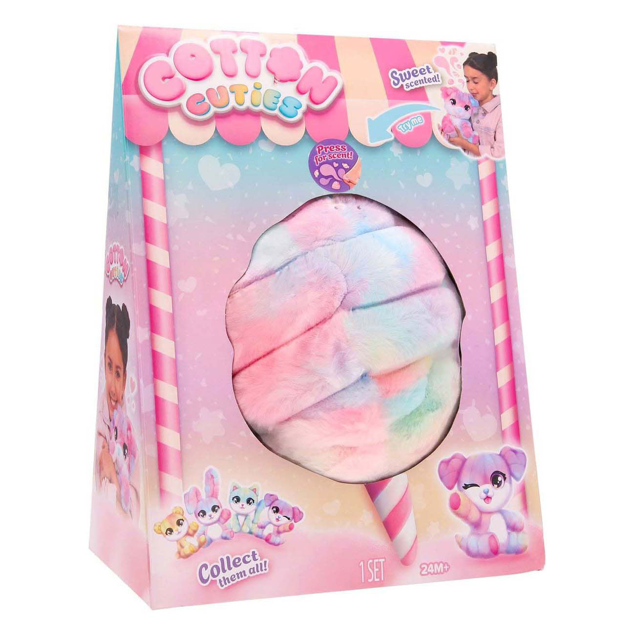 Imc Toys - Imc Toys Cotton cuties puppy- geurende suikerspin knuffel 30 cm
