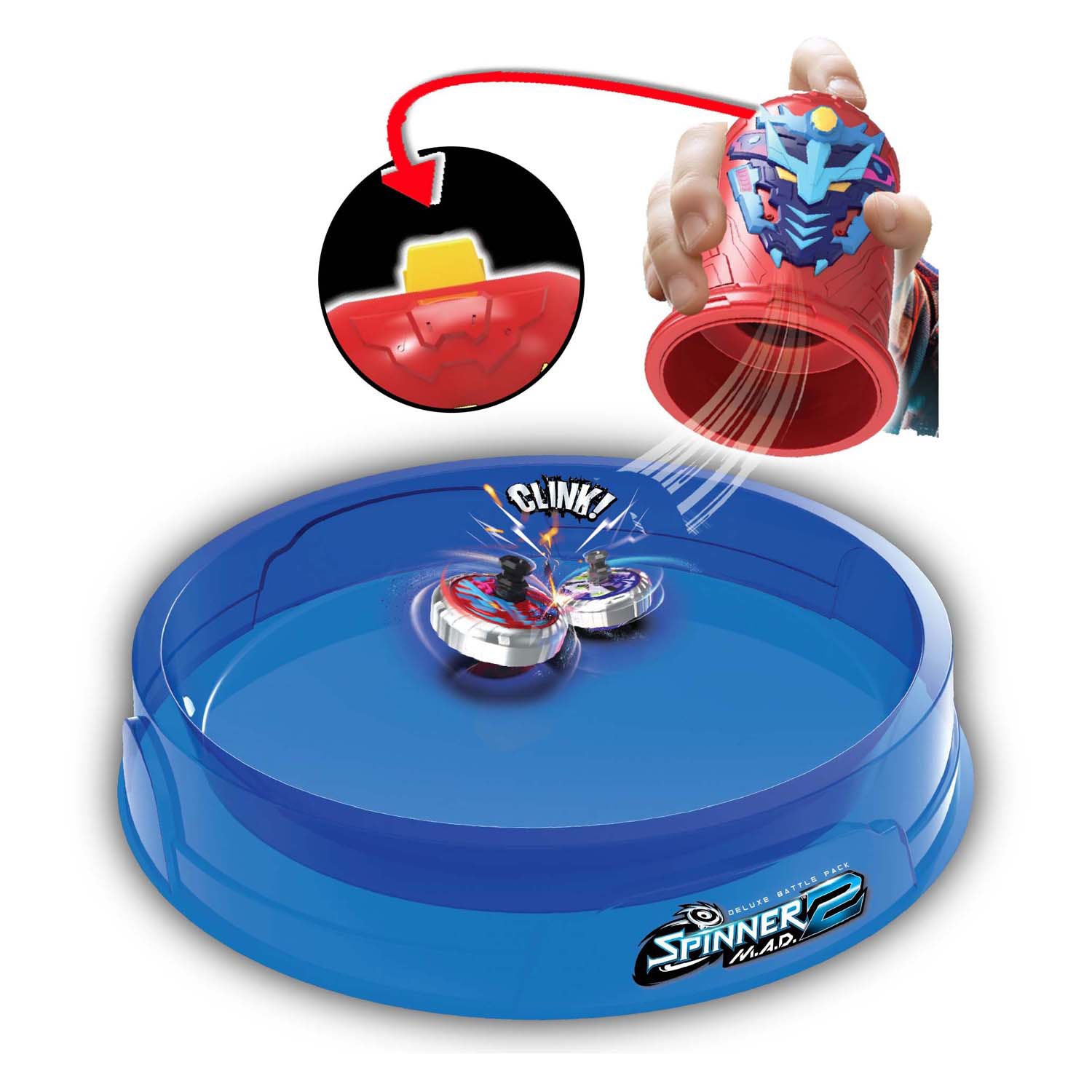 Silverlit - Silverlit Spinner mad 2 deluxe battle pack - 2 shakers 2 spinners 1 battle arena