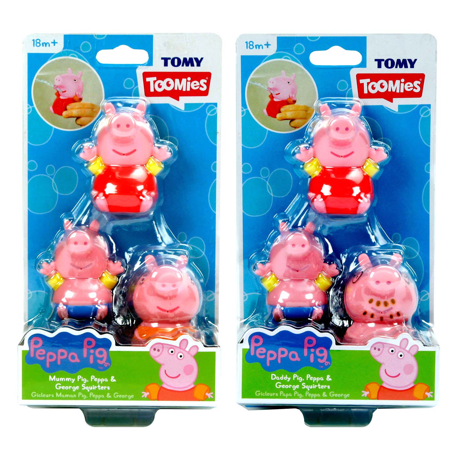 Tomy - Tomy peppa pig figuren waterspuiters 3st.