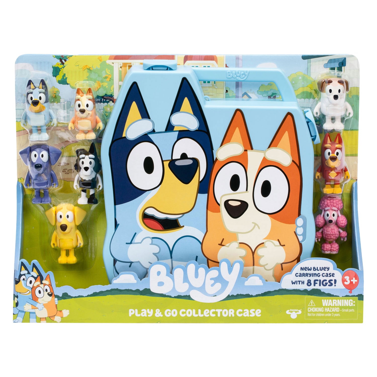 Spectron bluey play go koffer met 8 speelfiguren