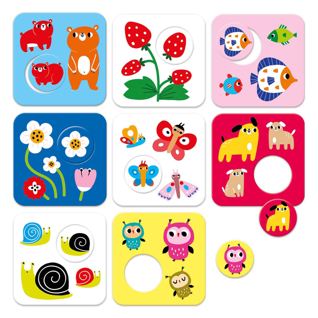Banana panda - hoog contrast puzzel zoek dezelfde - 8dlg.