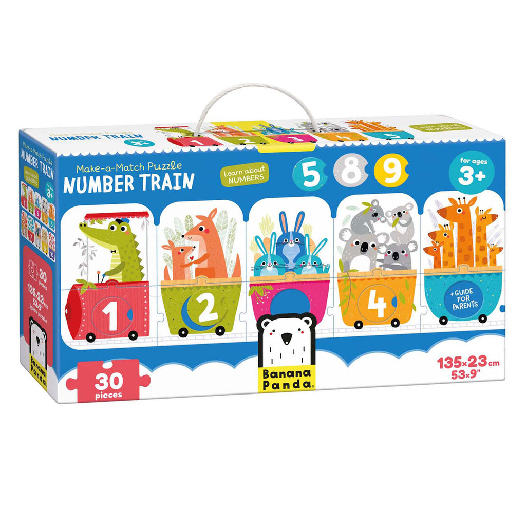Banana panda - maak de puzzel passend nummer trein - 30st.