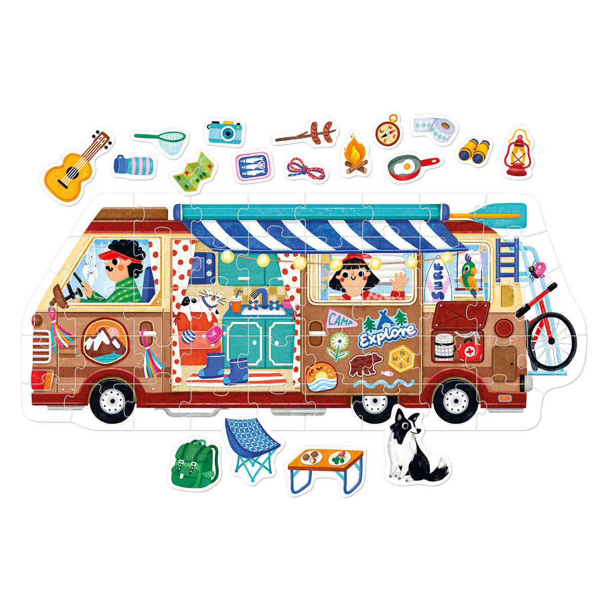 Banana Panda - Banana Panda - play-as-you-go puzzel camper - 45st.